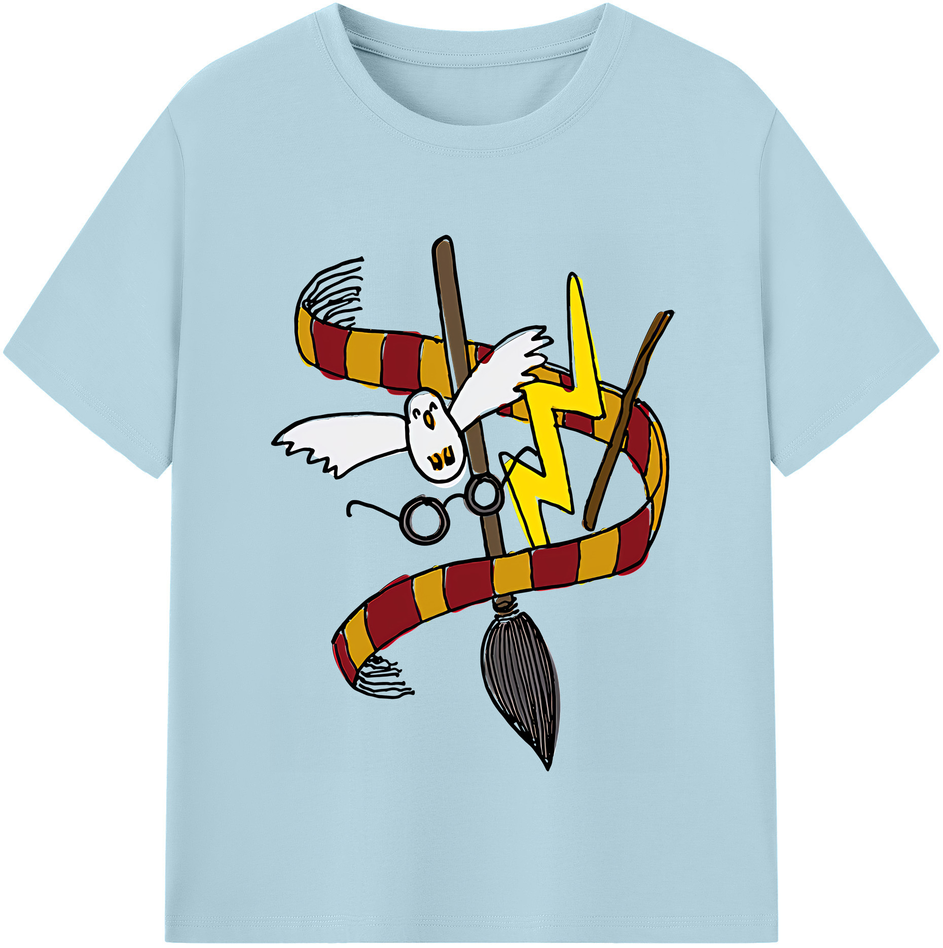 （画像用） Harry Potter ハリー・ポッターシリーズ 綿100％半袖Tシャツ（フロントプリント）